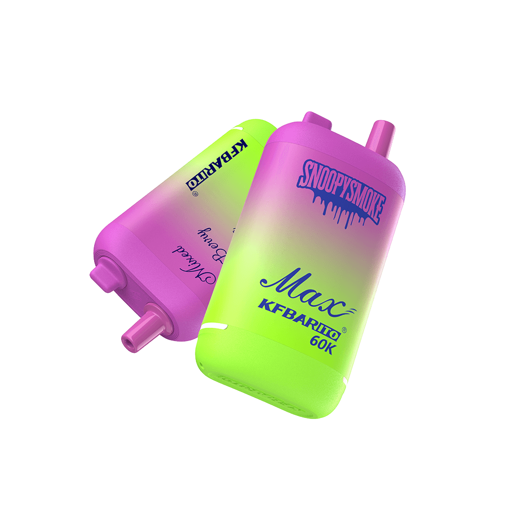 2026 longest lasting disposable KFBARITO SNOOPYSMOKE 60K dual tank disposable vape Mixed Berry Ice flavor
